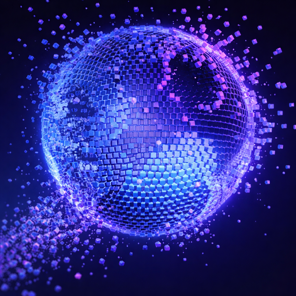 Abstract digital globe